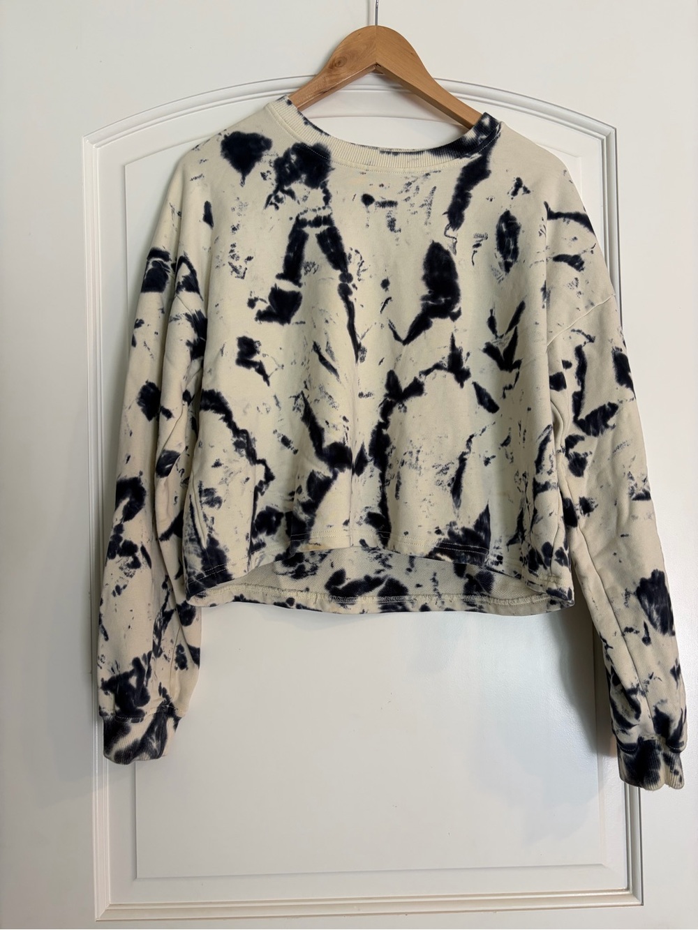 Le Lis Tie-Dye Crewneck Pullover Cotton Sweatshirt Women's M Long Sleeve